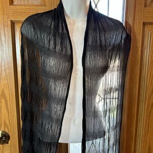 💚3/$25 Elegant Black Sheer Scarf